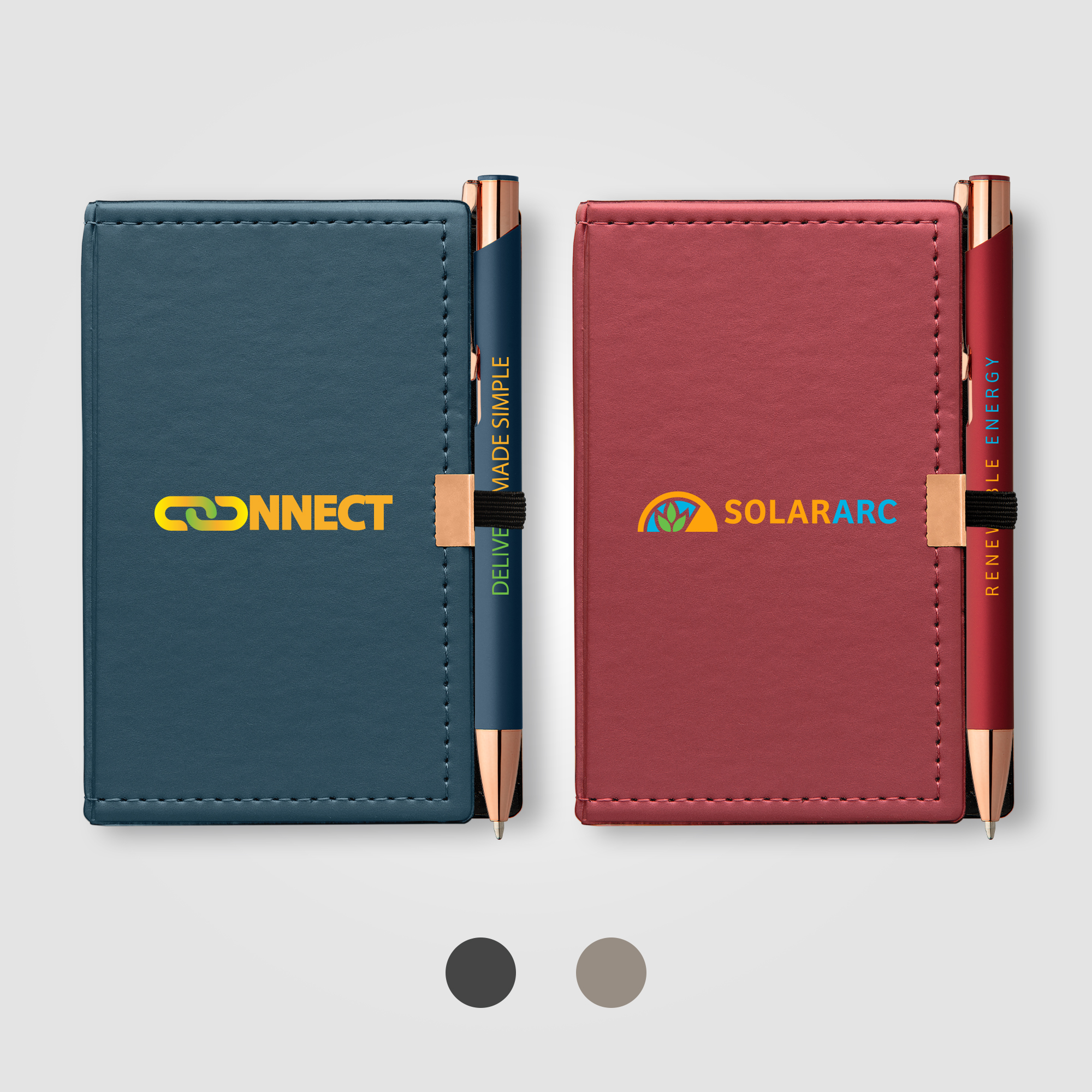 Note Caddy & Crosby Rose Gold Pen Gift Set 2