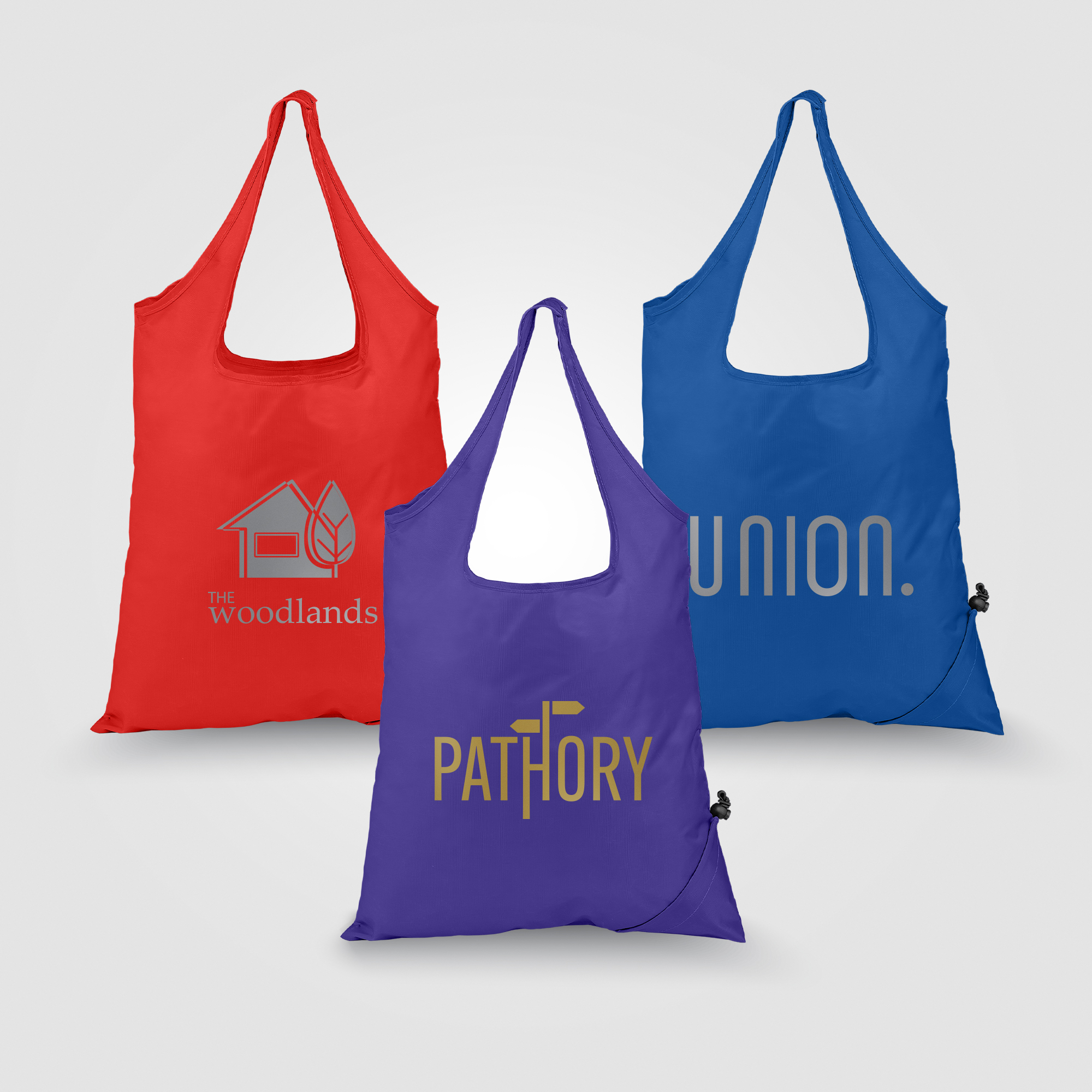 Capri - Foldaway Shopping Tote Bag - 210D Polyester - Metallic imprint