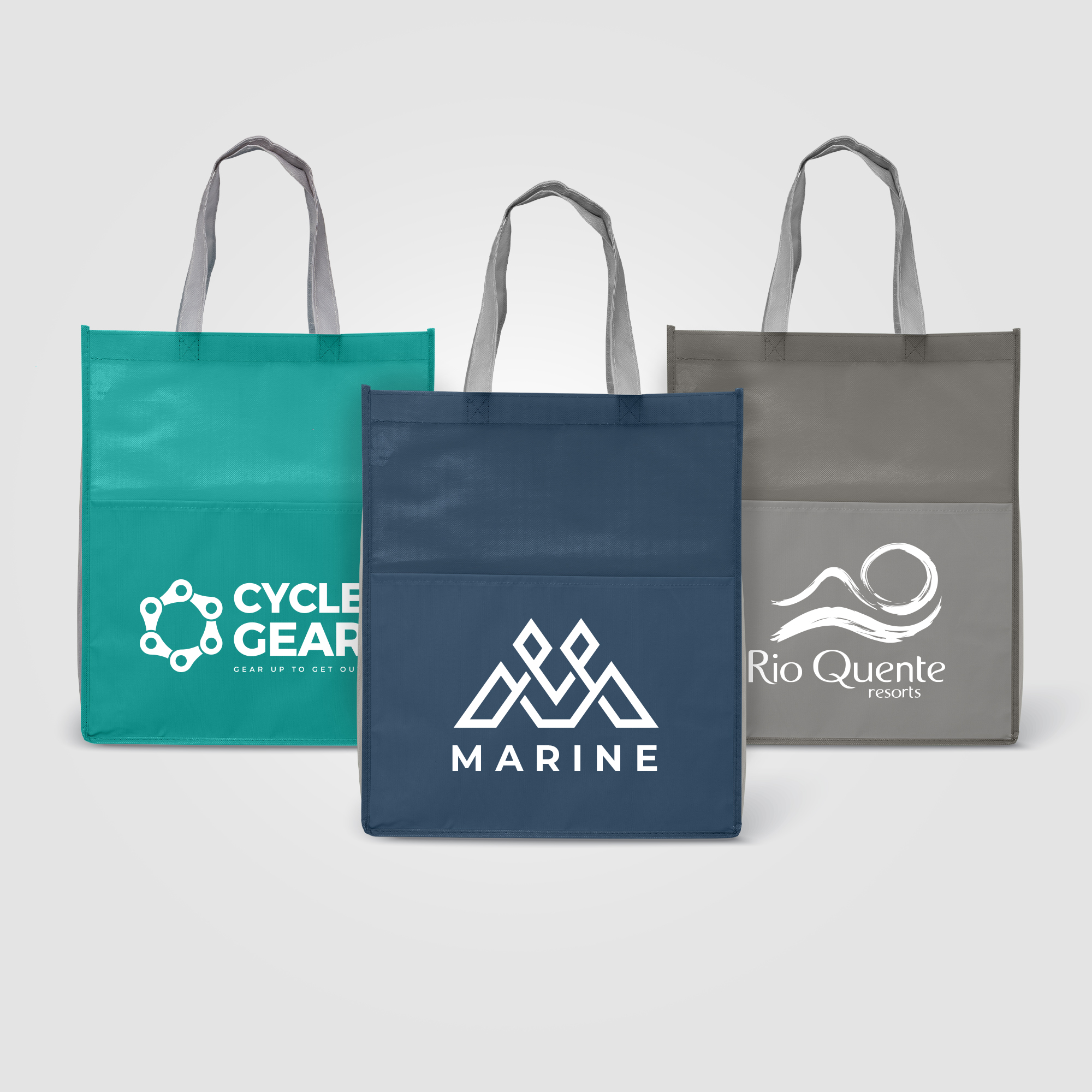 Rome RPET - Recycled Non-Woven Tote with 210D RPET Pocket 13