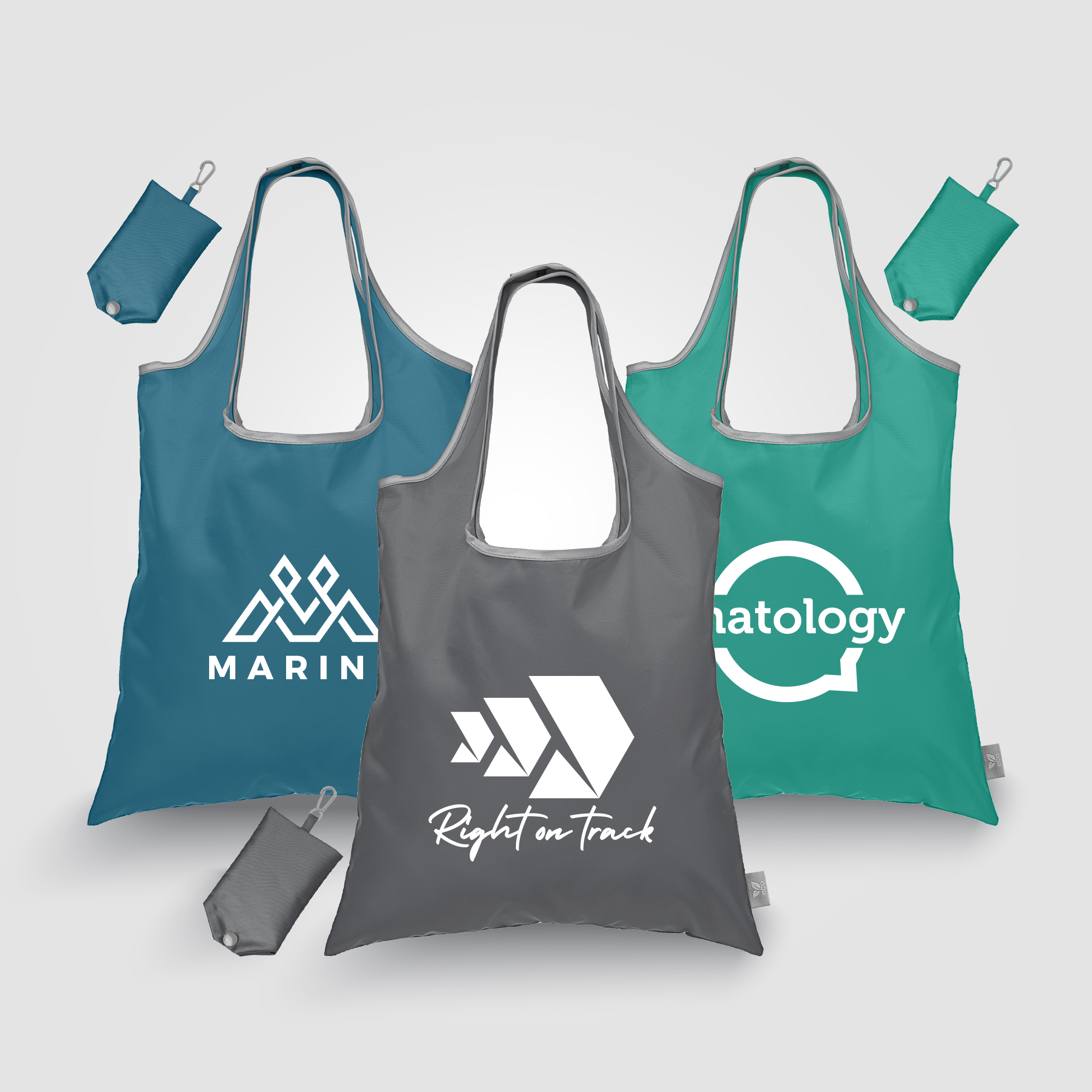 Santorini RPET - Recycled Foldaway Shopping Tote Bag 2