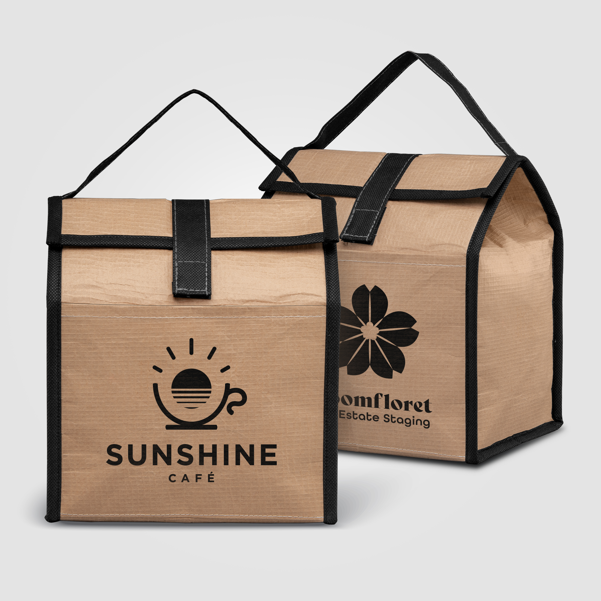 Natural - Woven Paper Cooler Lunch Bag 2