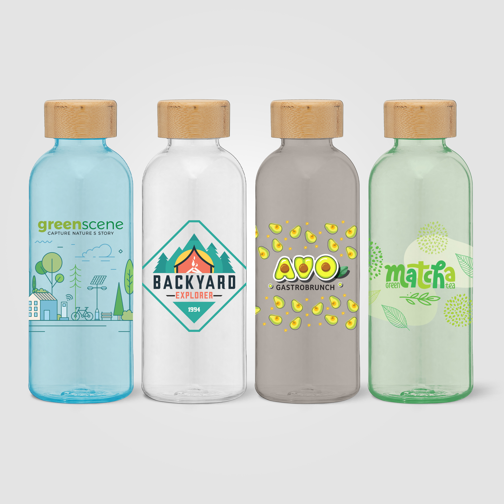 Strom - 22 oz. rPET Water Bottle with Bamboo Lid