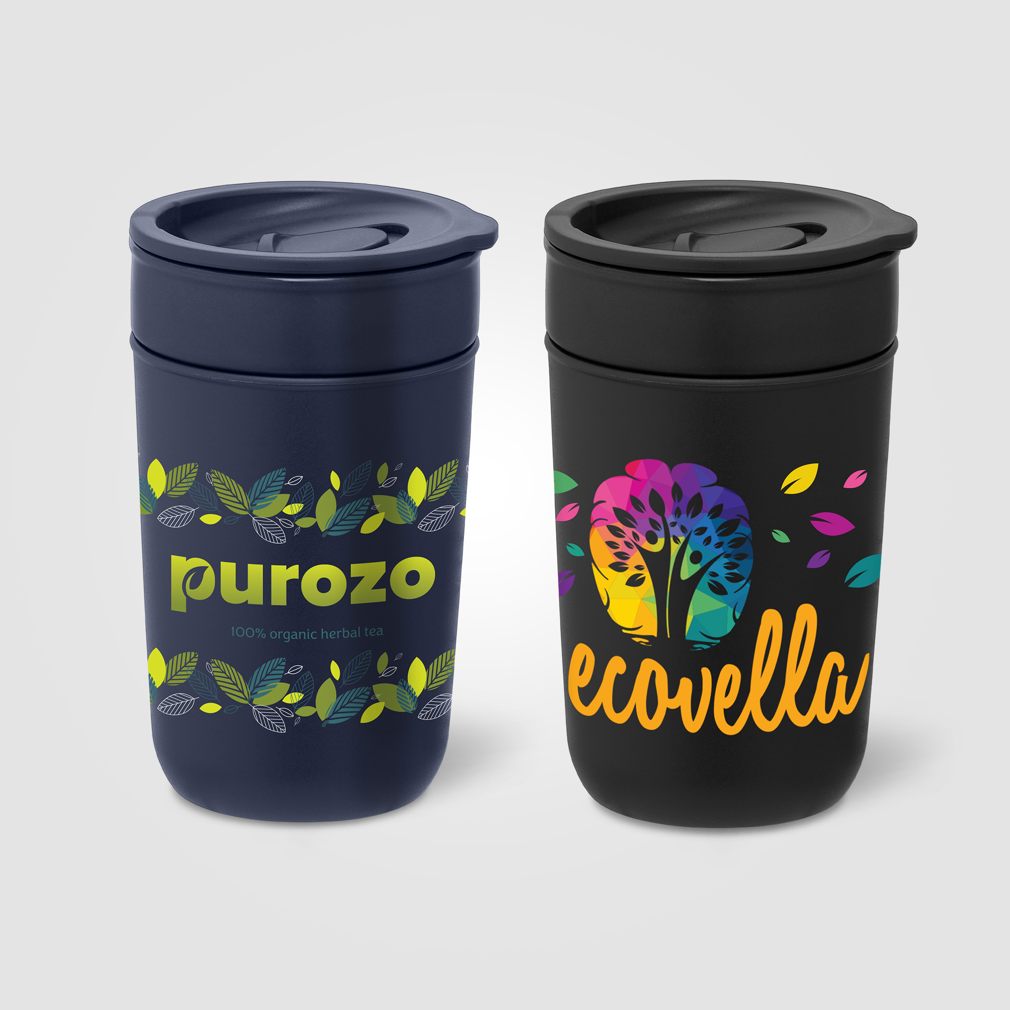 Danube - 12 oz. Ceramic Tumbler with Recycled Plastic Exterior & Lid 21