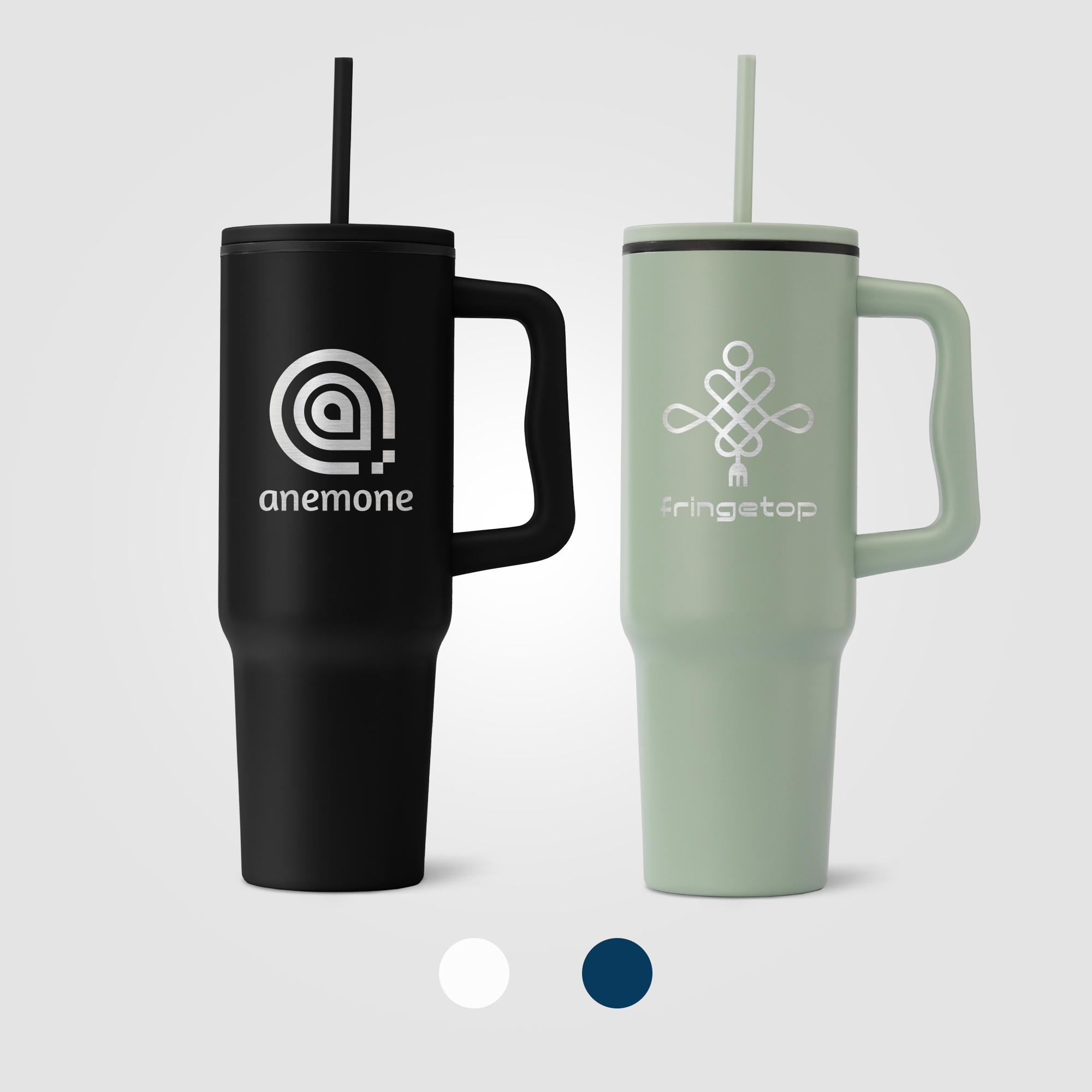 Polar - 40 oz. Stainless Steel Tumbler with Plastic Liner and Straw 25