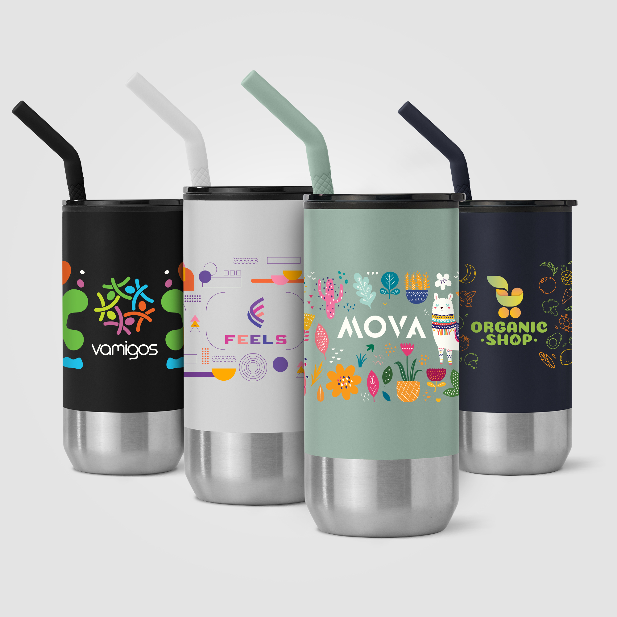 Atlantis - 16 oz. Double Wall Tumbler - Stainless with Recycled RPP Inner