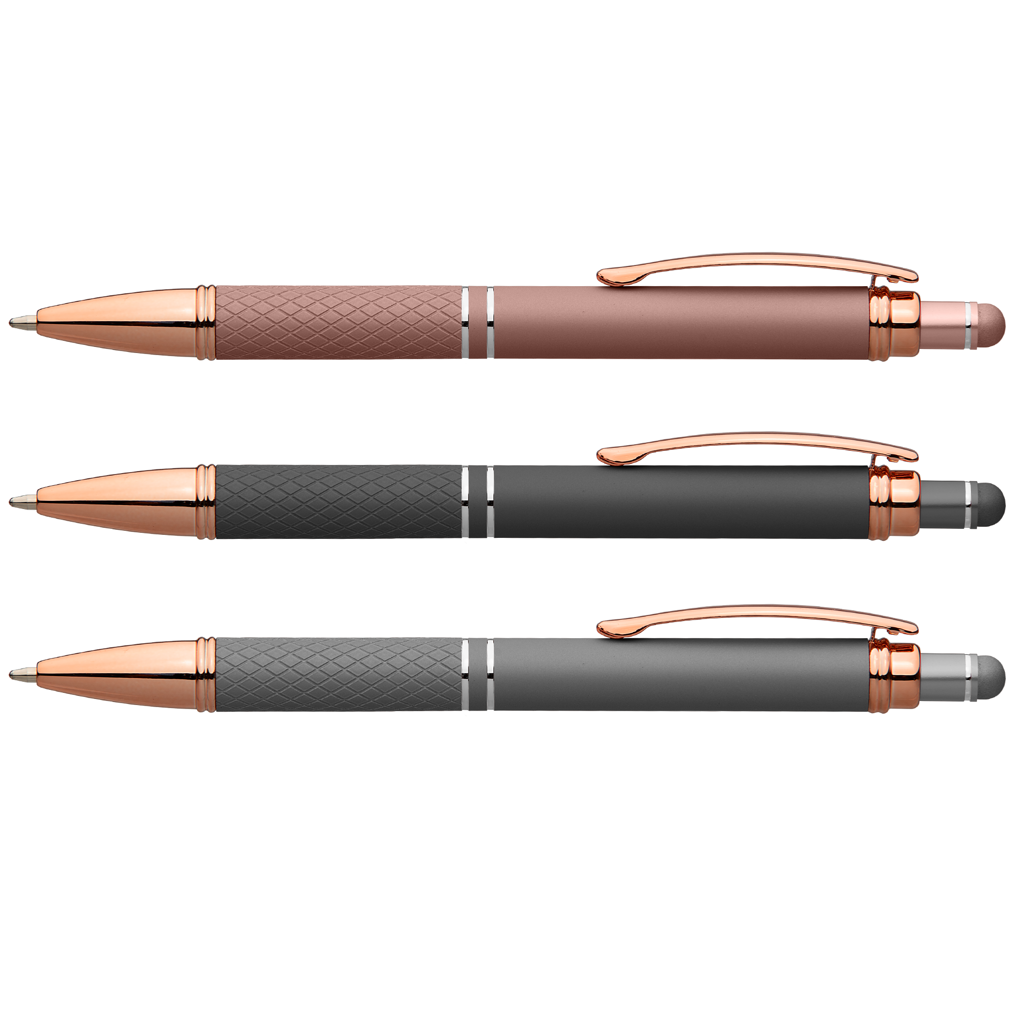Phoenix Softy Rose Gold Metallic Pen w/ Stylus 3
