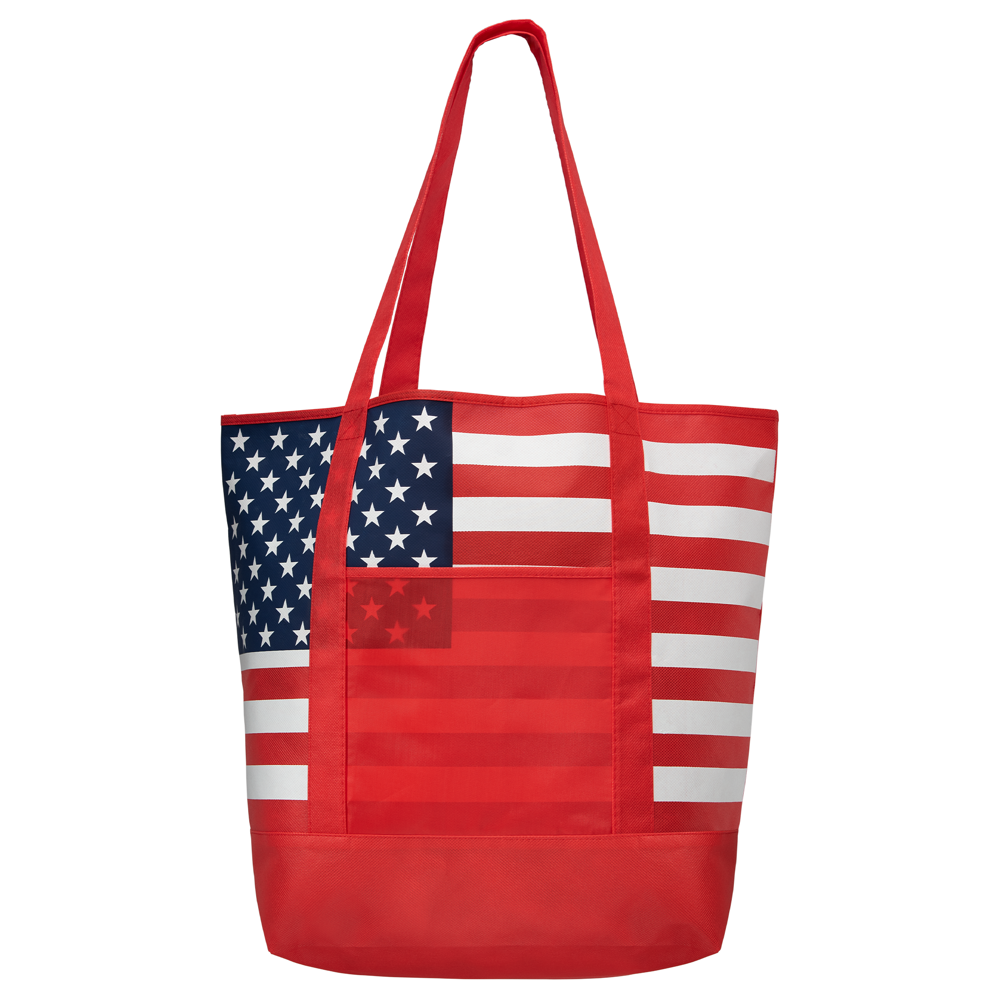 American Flag Non-Woven Tote Bag w/ 210D Pocket 5