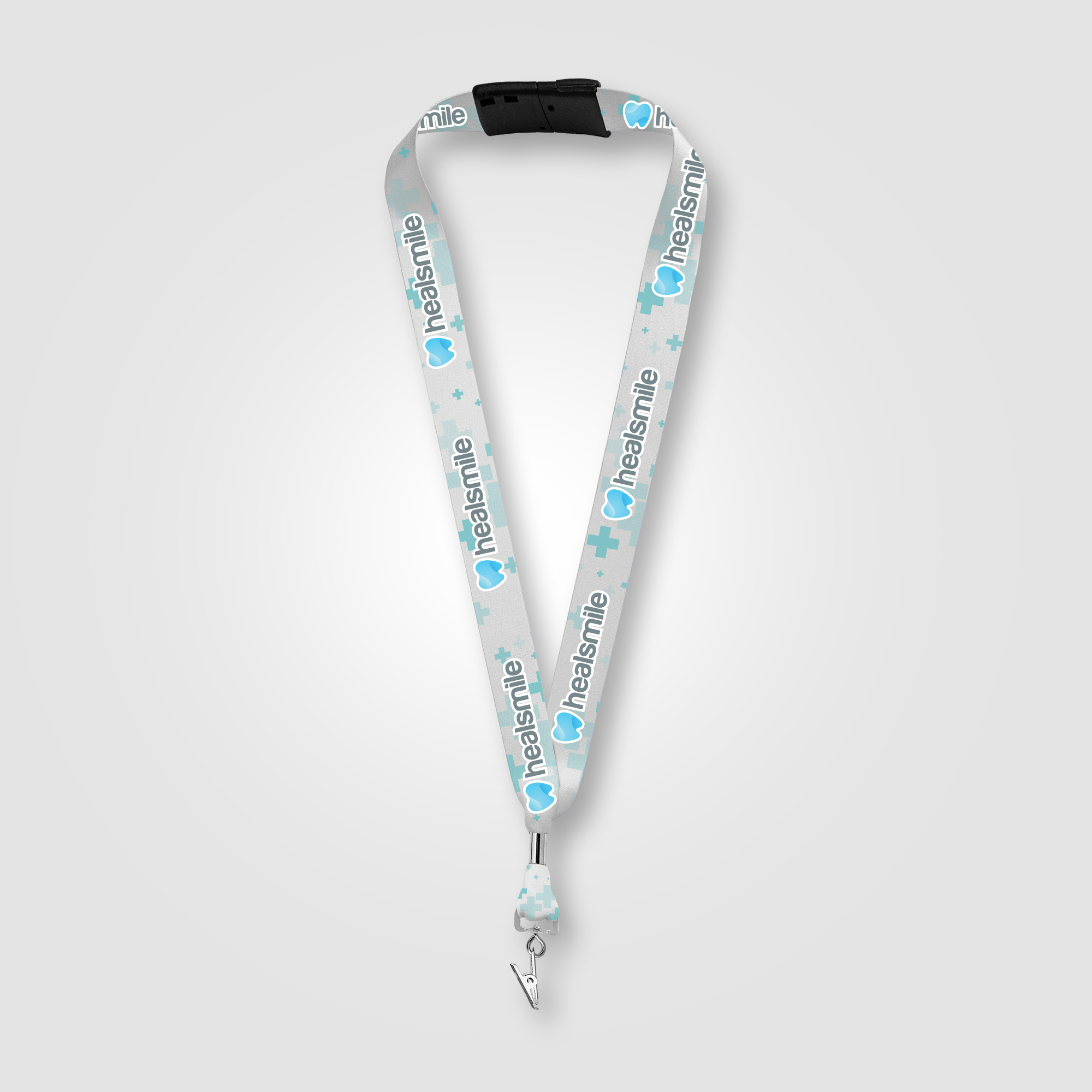 Zevi rPET Bulldog Clip Breakaway Lanyard - 36" x 1" 1