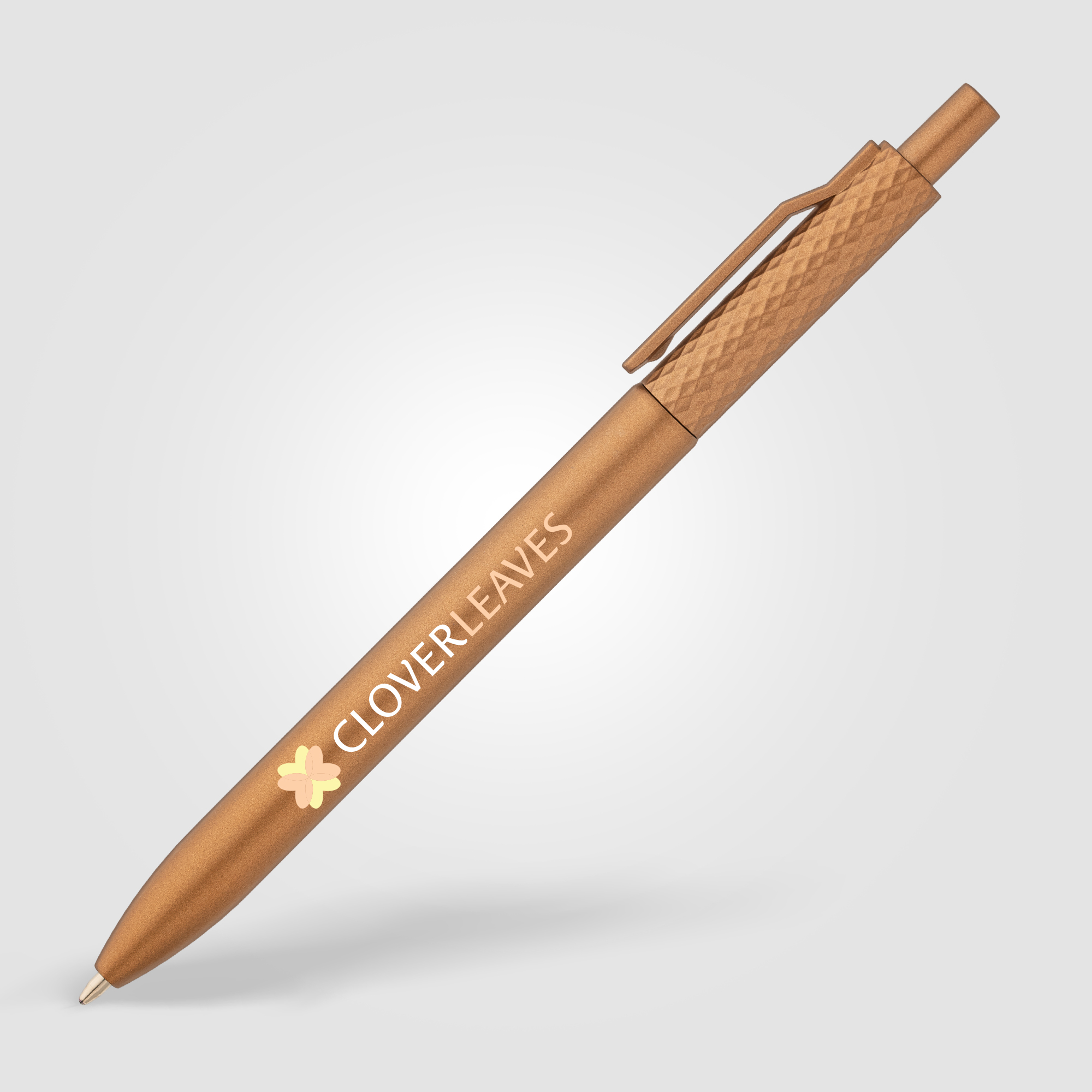 Vale Recycled Plastic Diamond Textured Metallic Pen