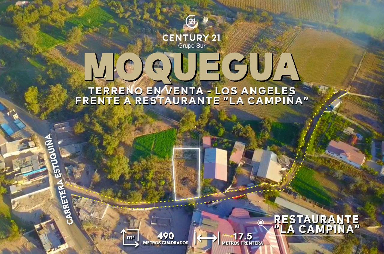 Venta Terreno Estuquiña Frente Restaurante La Campiña - Terreno en Venta en Estuquiña