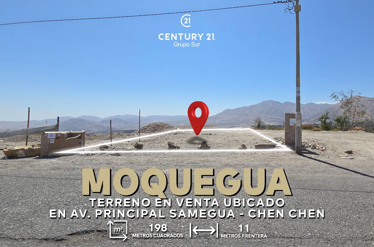 Terreno en Venta Avenida Chen Chen - Samegua  - Terreno en Venta en Samegua 