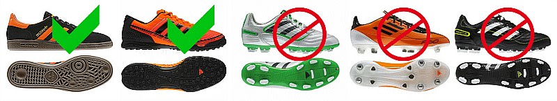 Erlaubte Schuhe