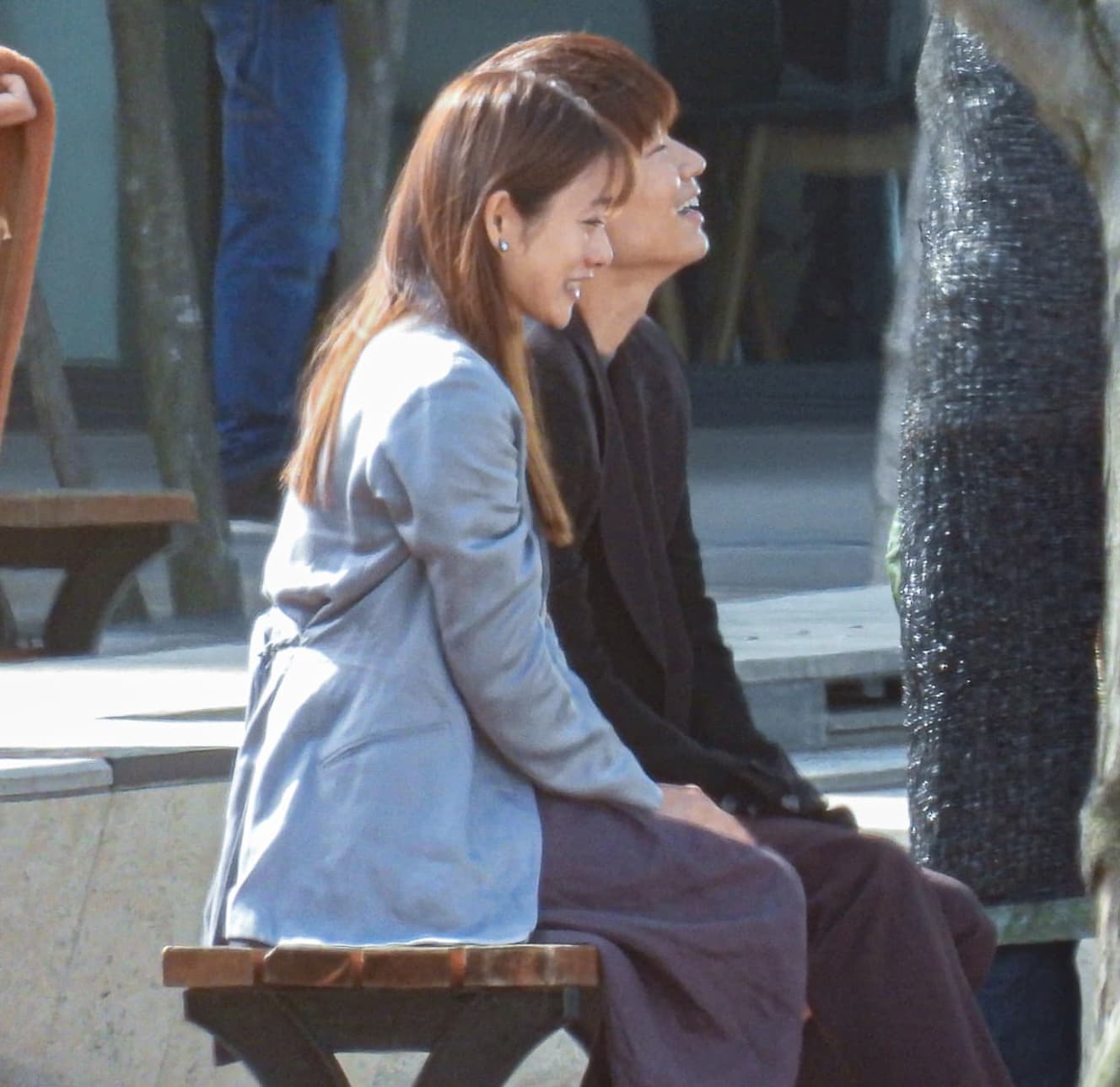 本誌未掲載カット 石原さとみ&綾野剛 ドラマ『恋はDeepに』ロケ現場発見撮