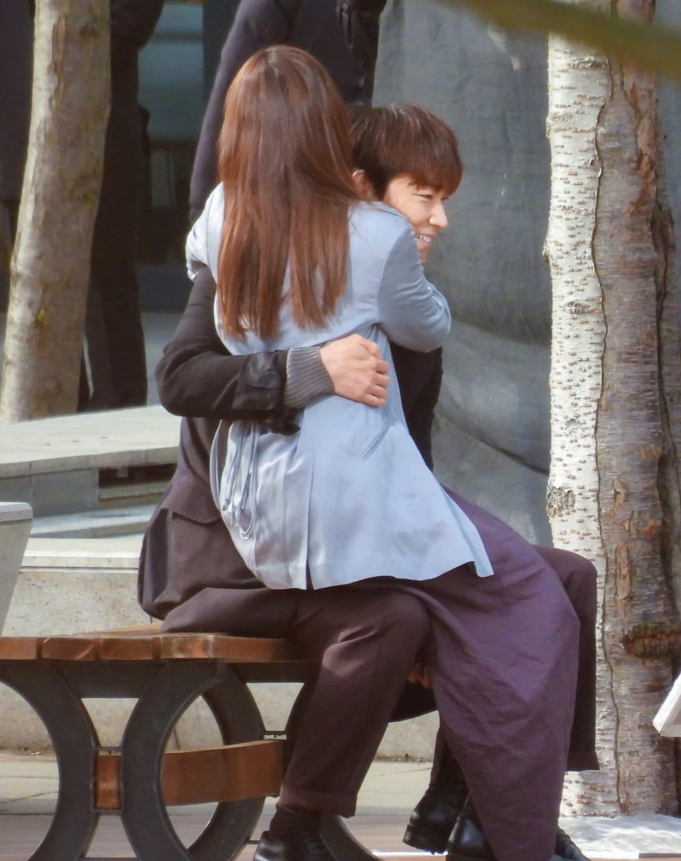 本誌未掲載カット 石原さとみ&綾野剛 ドラマ『恋はDeepに』ロケ現場発見撮