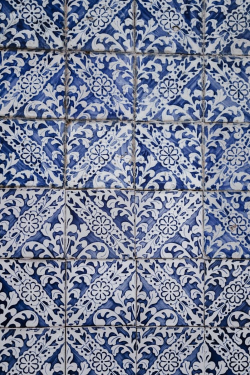 Lisbon Azulejo Tile — Glazed terracotta, handcrafted in Lisbon