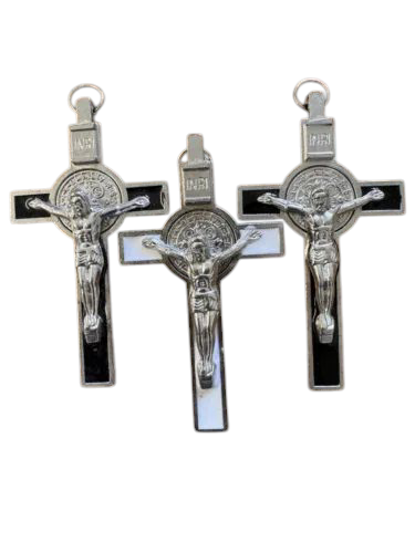 Celestial Metal Hand Hold Cross Crucifix Jesus Holy Carved Christ (Small)