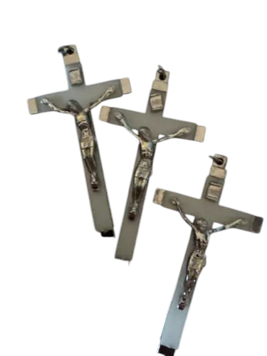Celestial Metal Hand Hold Cross Crucifix Jesus Holy Carved Christ (medium size)