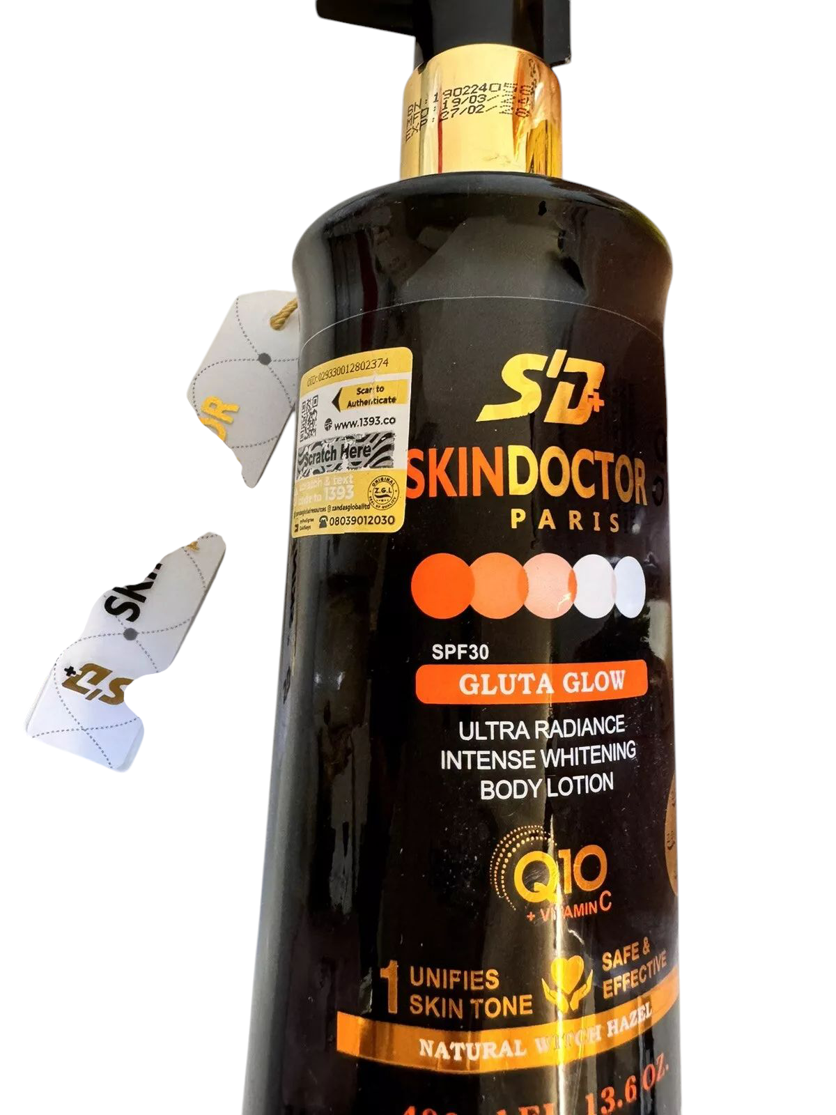 Original Skin Doctor Gluta Glow Skin Whitening Lotion Body Milk (400ml) SPF 30