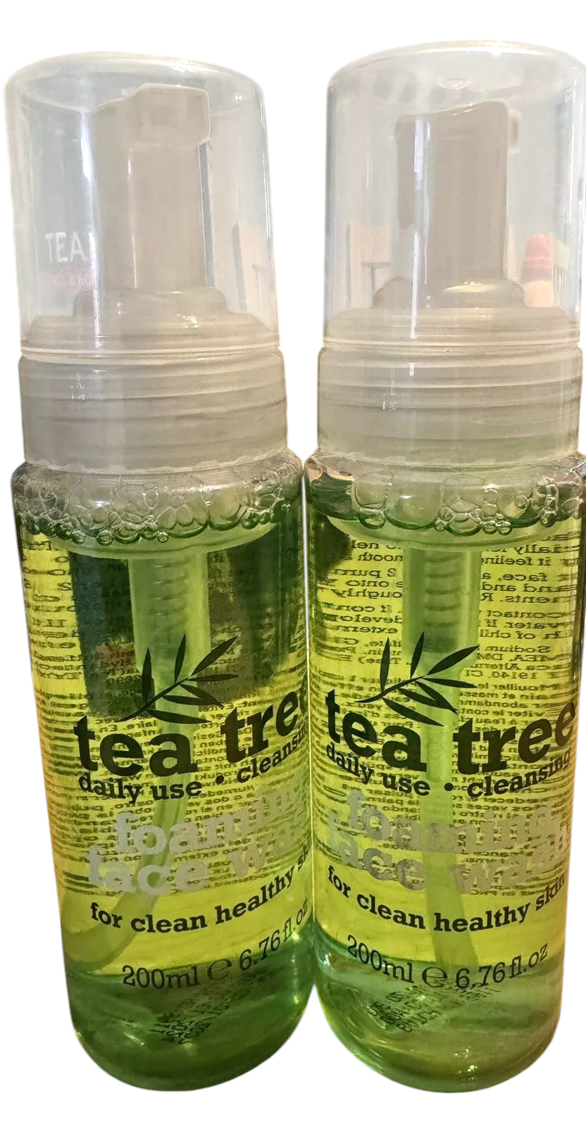 2x Tea Tree Foaming Face Wash (200ml)