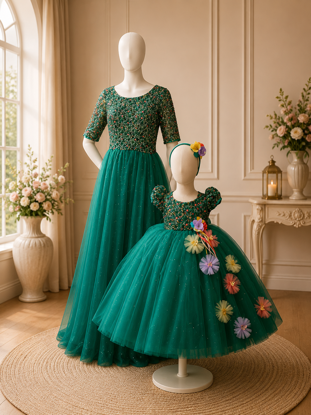 Sanlia Emerald Evening Gown view 2
