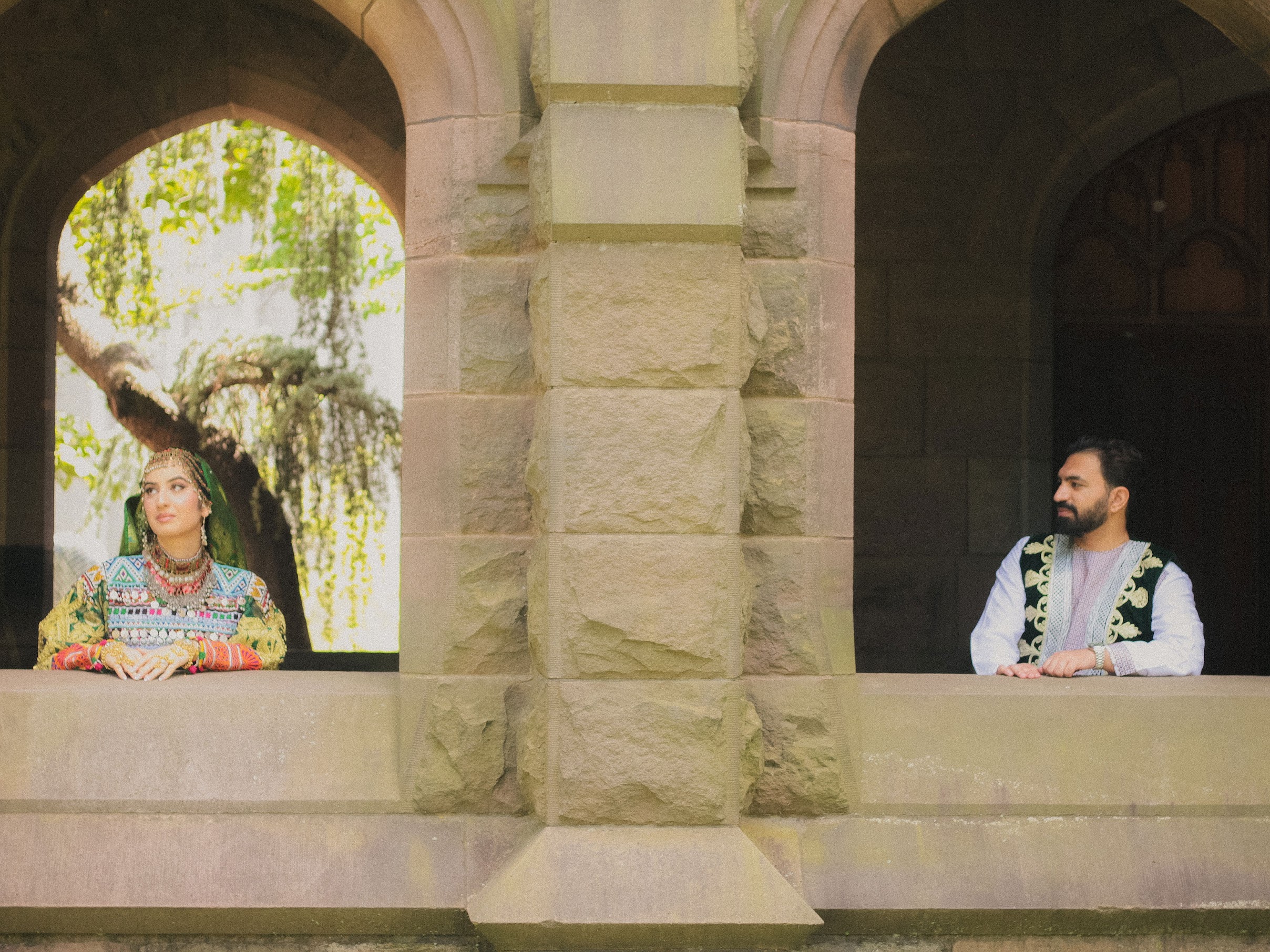 Couple looking at each other image