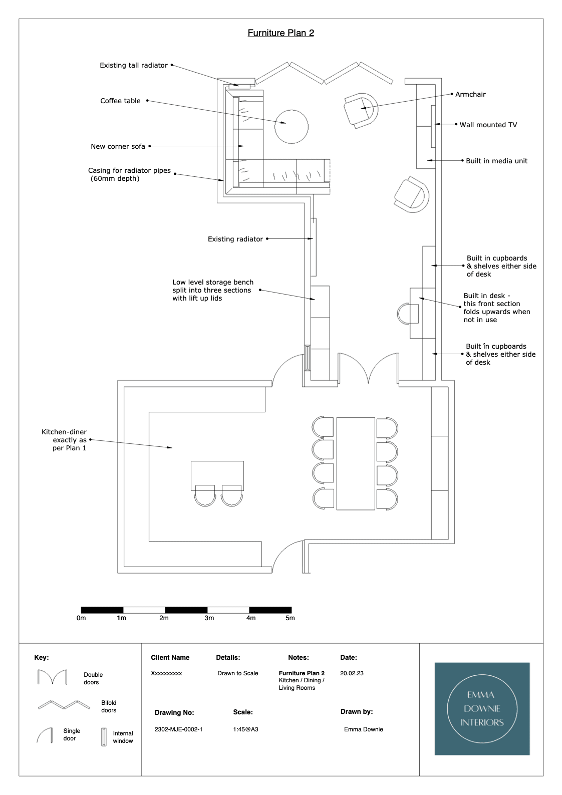Cambridge interior design space plan