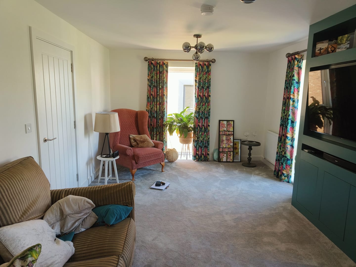 Living room before re design with white walls