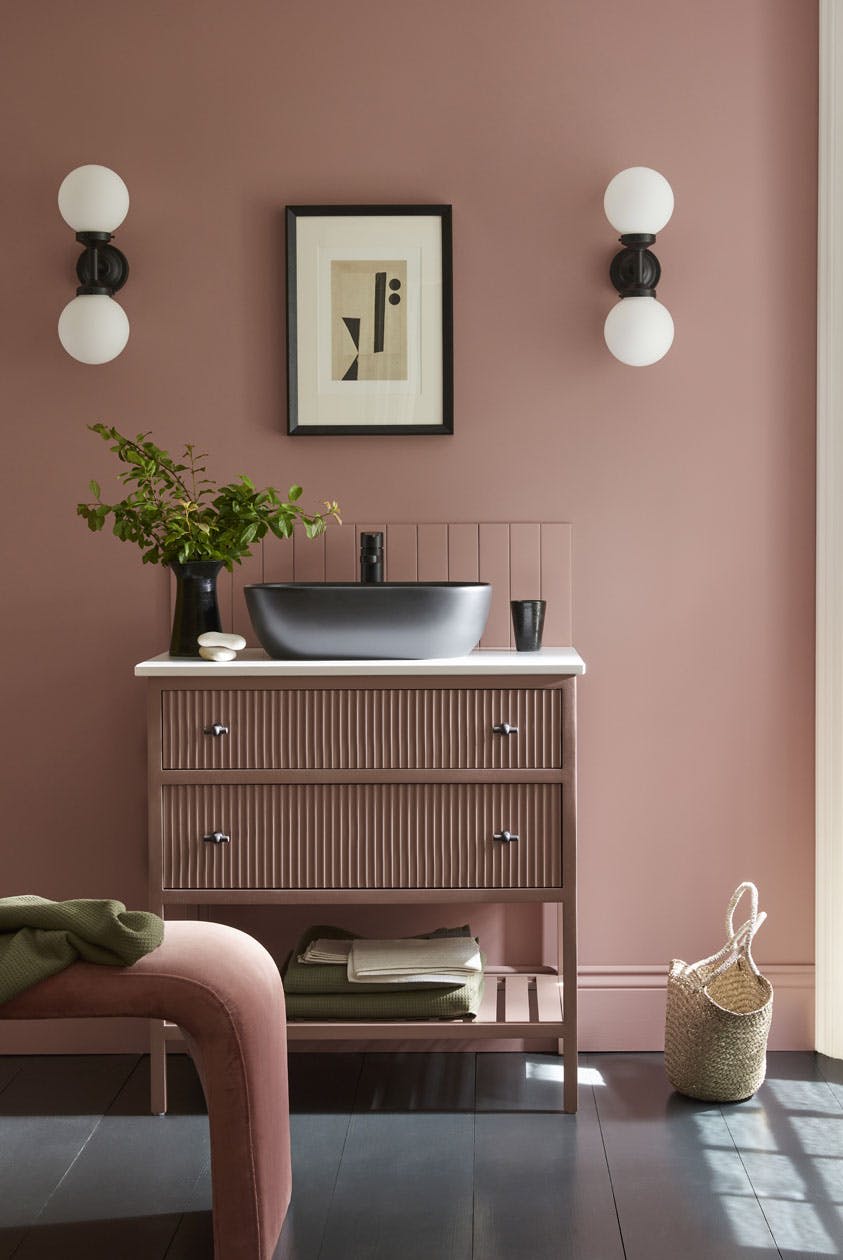Blush pink bathroom