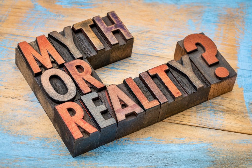 Letter blocks spell 'Myth or Reality'?
