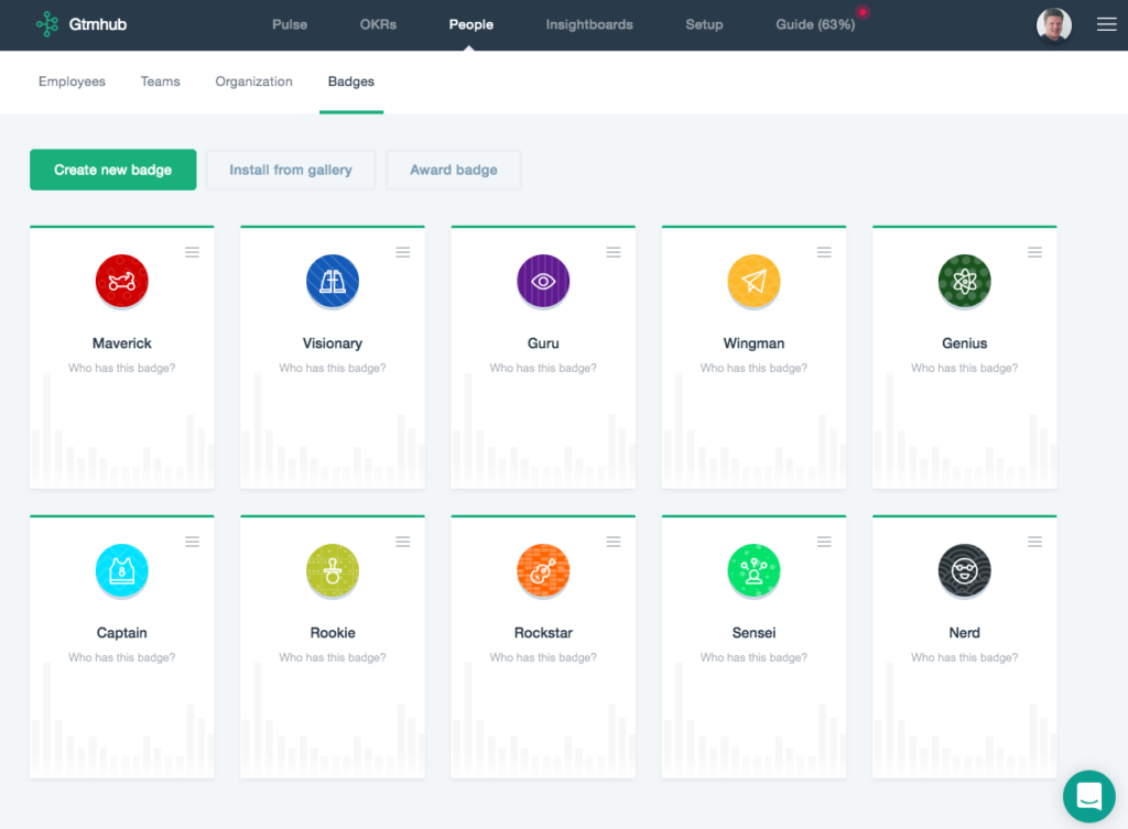 Gtmhub badges