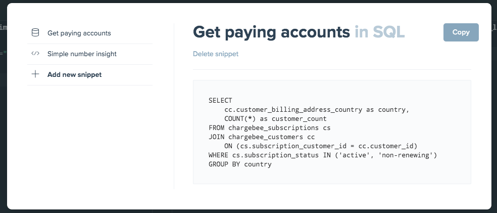 Use code snippets in Gtmhub