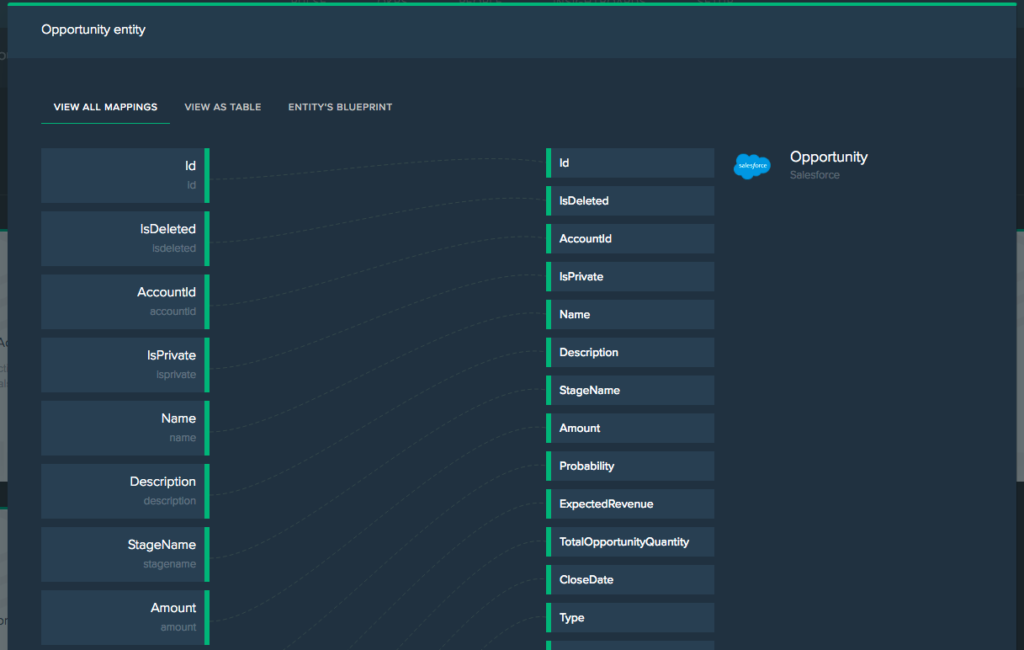 Salesforce to Gtmhub entity mapping