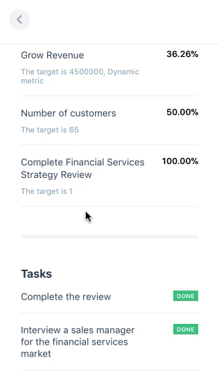 Update key results on your iPhone