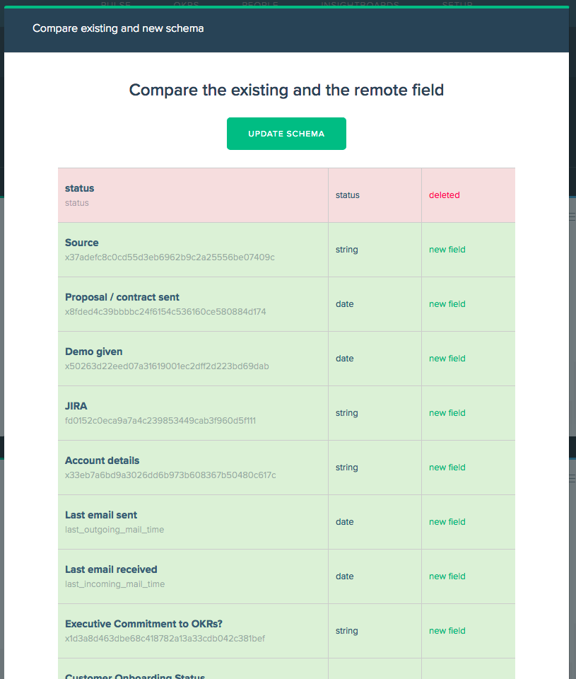 Schema conflict resolution