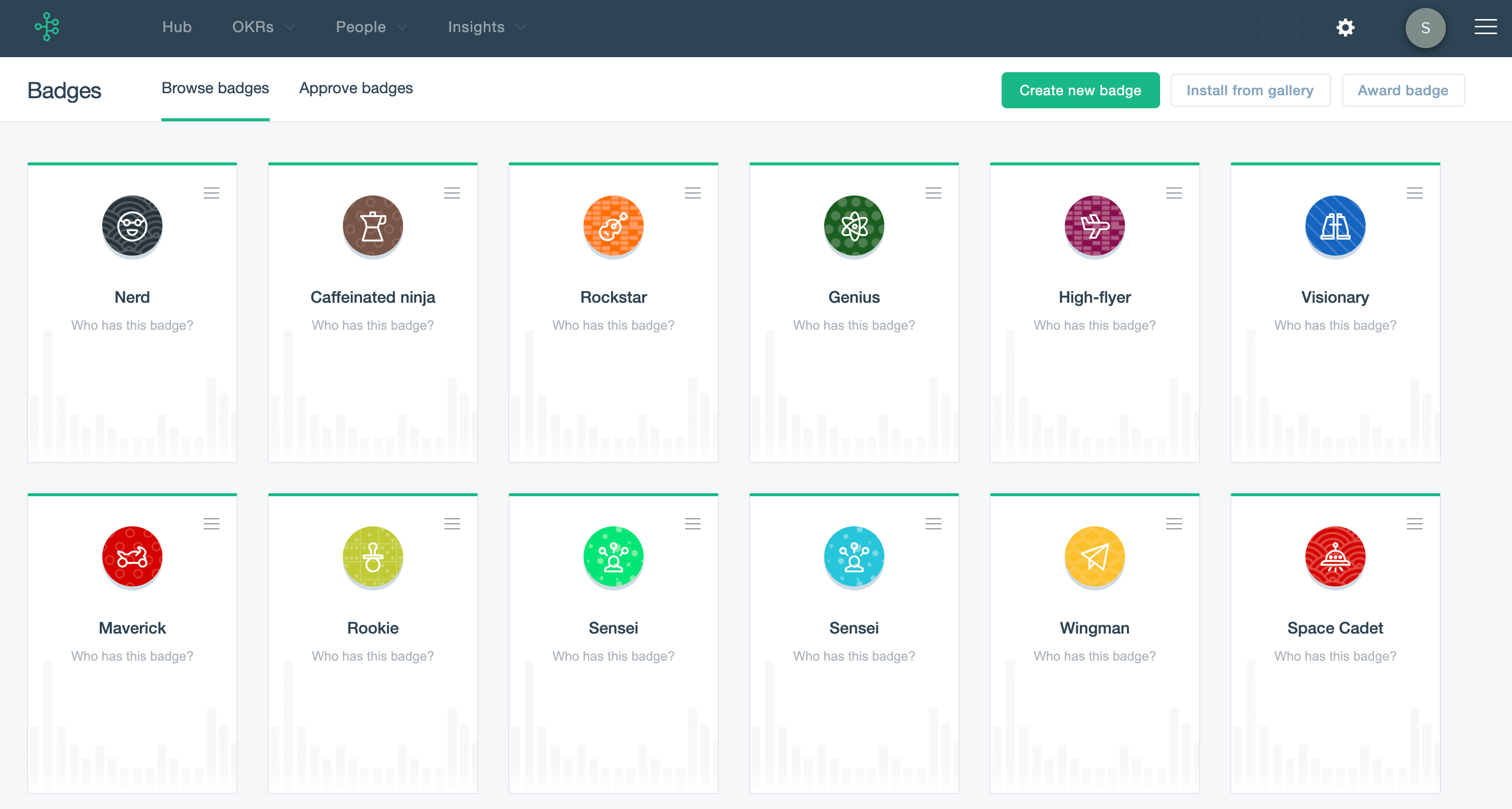 Browse Badges Screen