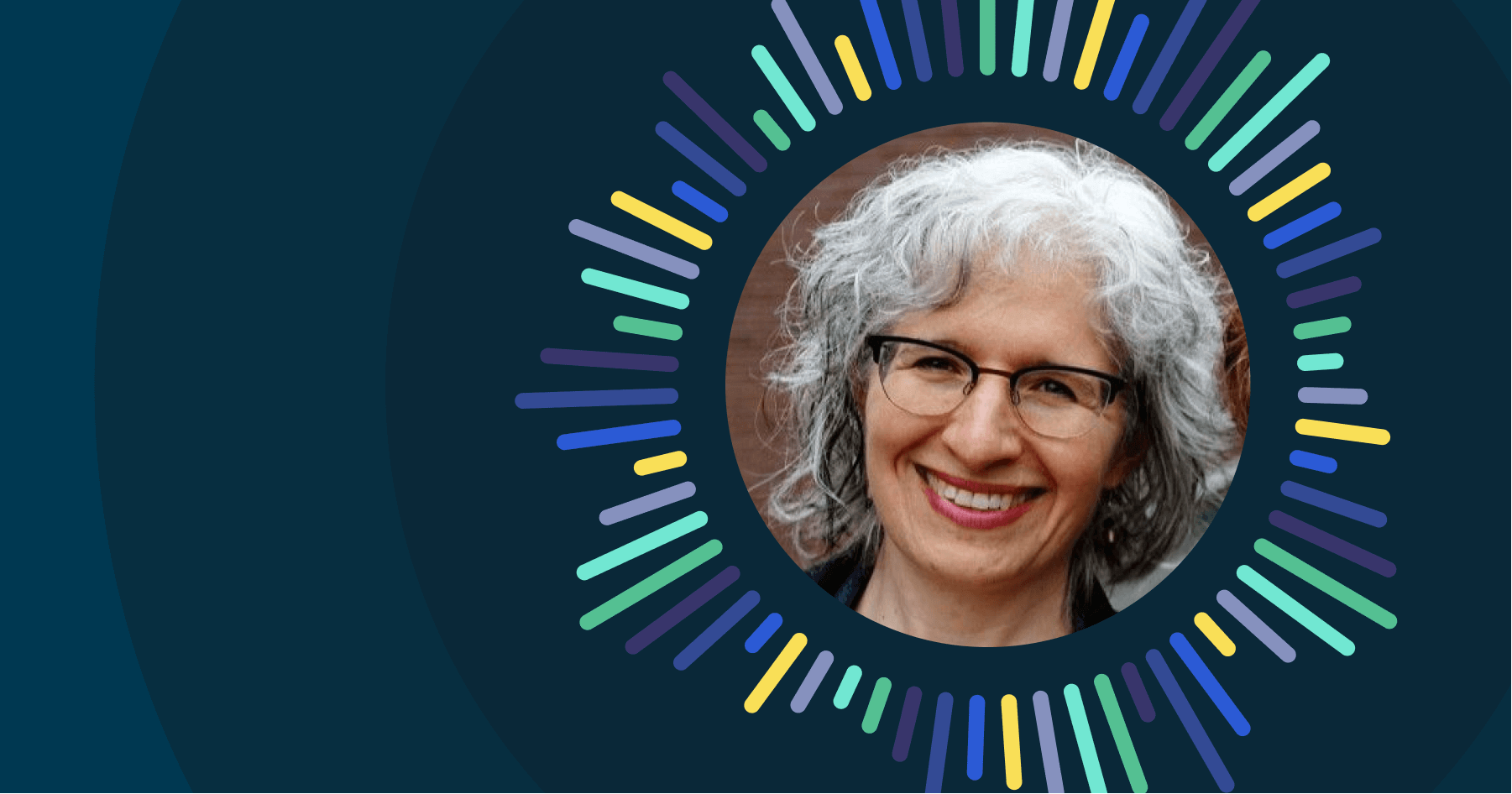 Banner image with Maya Townsend's headshot on a blue background