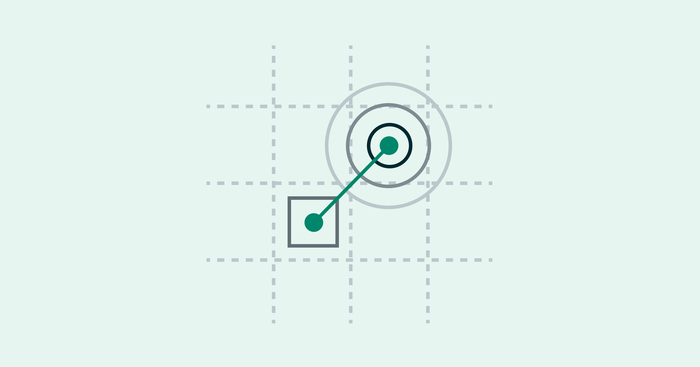 a green bullseye graphic representing strategy development