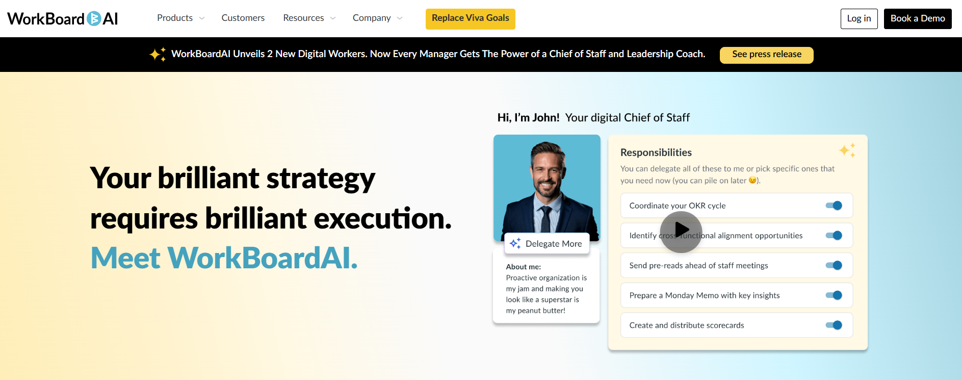 Workboard home page