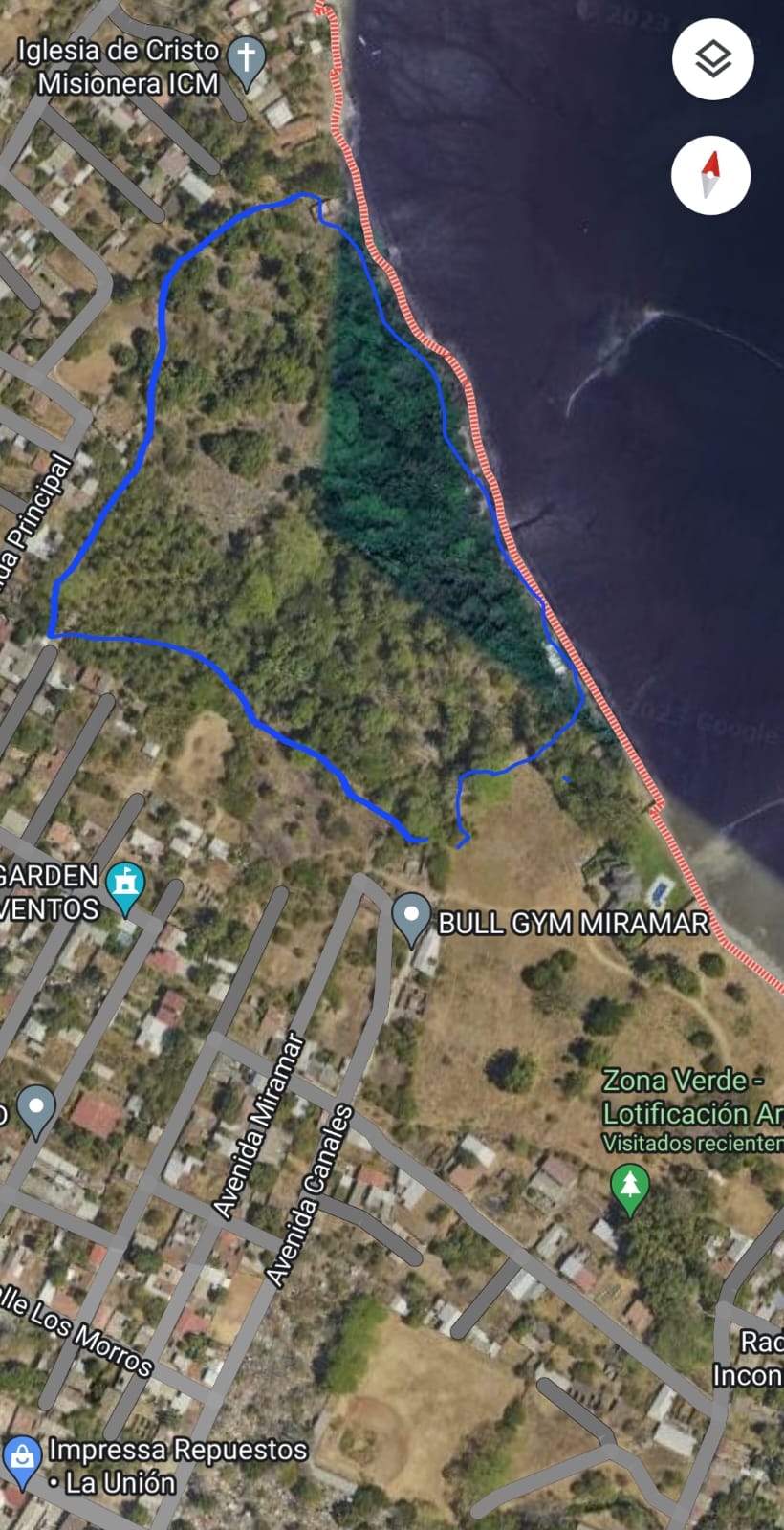 Terreno en venta frente a la bahía de La Unión, El Salvador