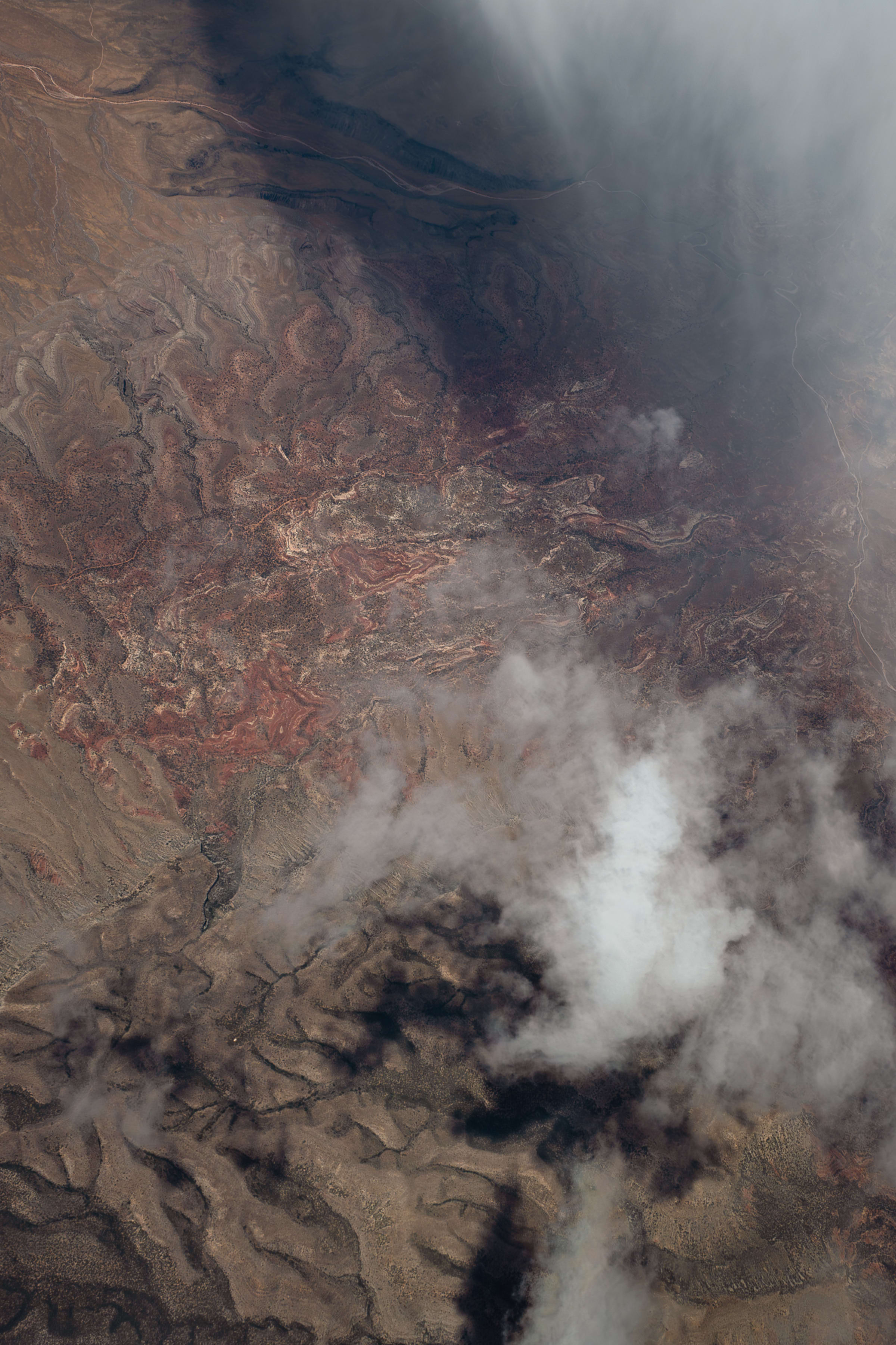 Aerial shot of California desert