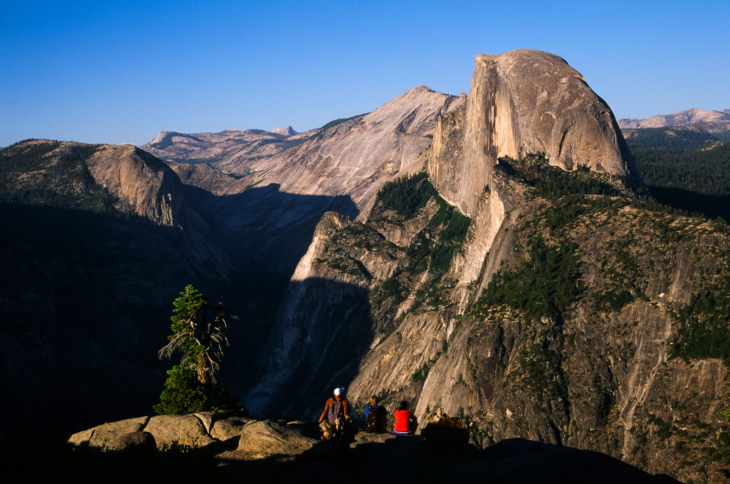 Watching the sun set on Half Dome