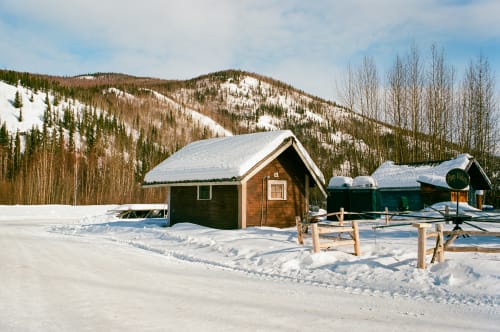 Cabin in the snow