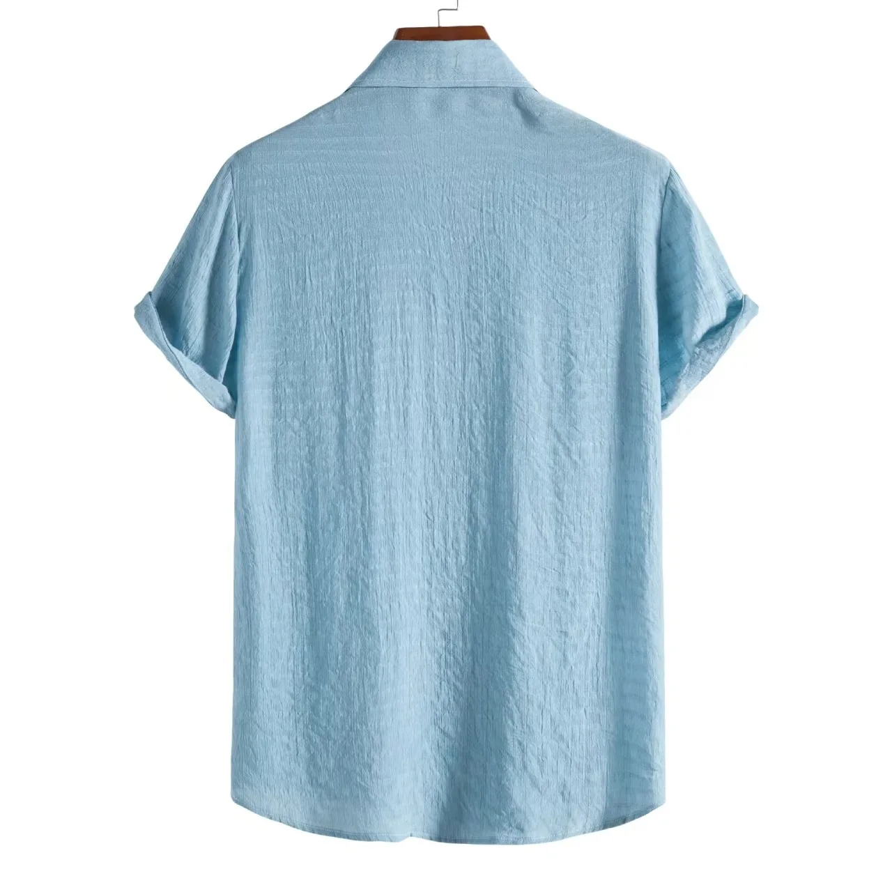 100% Cotton Linen Shirt Men Summer Short Sleeve Male T-shirts Breathable Tops Tee White Clothing Casual Fashion Shirts For Men detail