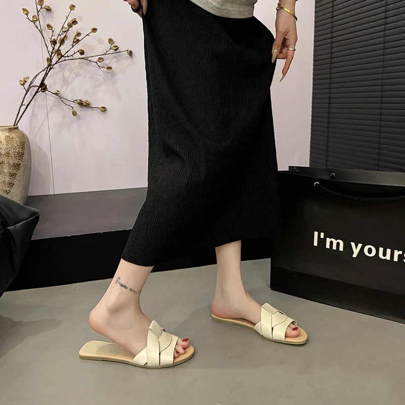 New Summer Designer Women'S Solid Color Fashion Slippers Zapatos De Mujer Women'S Shoes Slippers Women Slippers Women Shoes detail