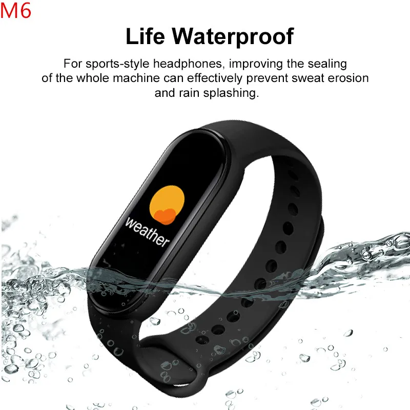 M6 Smart Watch Color Screen Step Counting Multi Sport Fitness Mode Message Reminder Photography Music Remote Control Smart Band detail