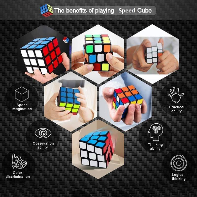 3x3 Magic Speed Cube 3x3x3 Puzzle Party Toy Professional Magic Cube 3D Smooth Puzzle Brain Teasers Twist Toys for Kids Adults detail
