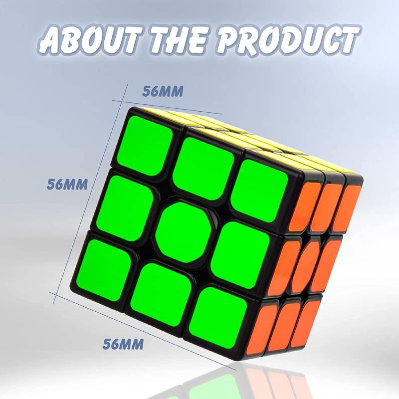 3x3 Magic Speed Cube 3x3x3 Puzzle Party Toy Professional Magic Cube 3D Smooth Puzzle Brain Teasers Twist Toys for Kids Adults detail