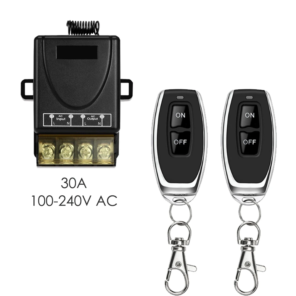 Wireless Remote Switch DIY Device RF433 Remote Control High-power 30A Wide Voltage AC 100-240V detail