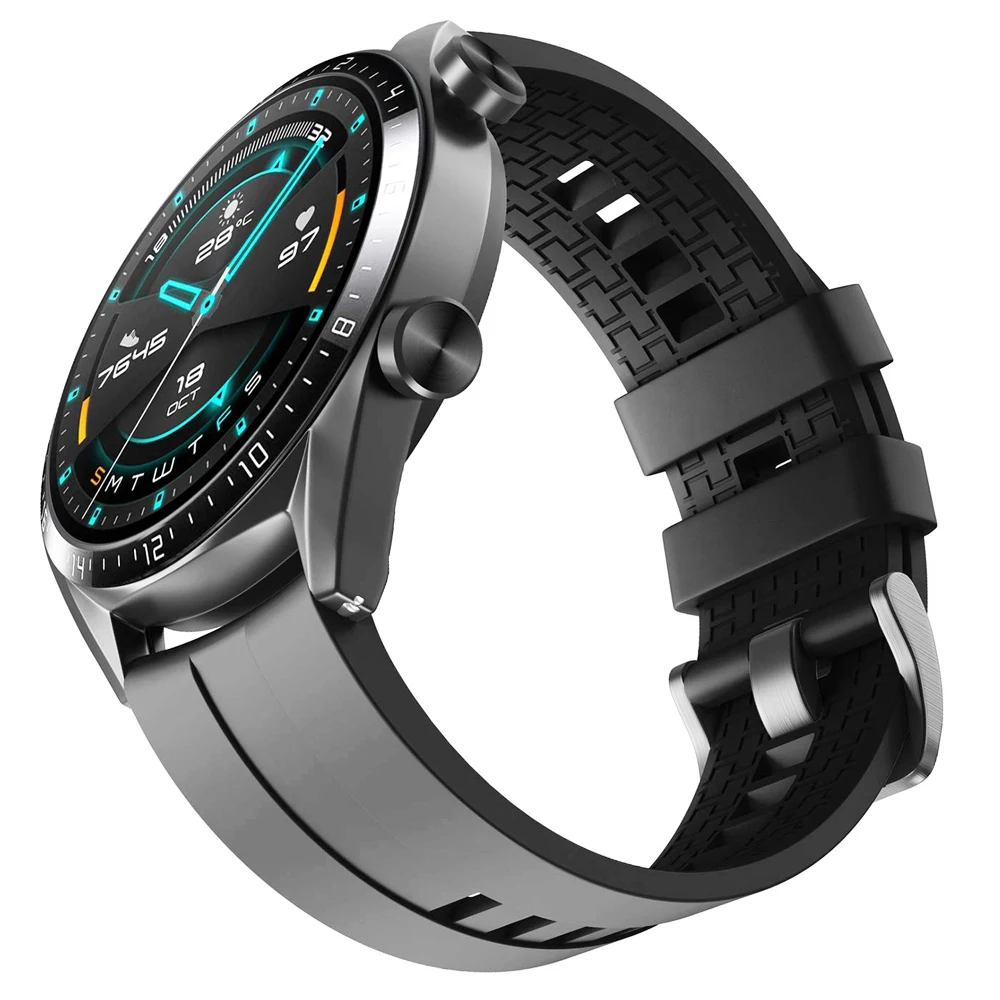 20mm 22mm watch band for Samsung Galaxy watch 6/5/pro/4/6 classic/Active 2 Silicone Sport bracelet huawei gt 4-3-pro-2-2e strap detail