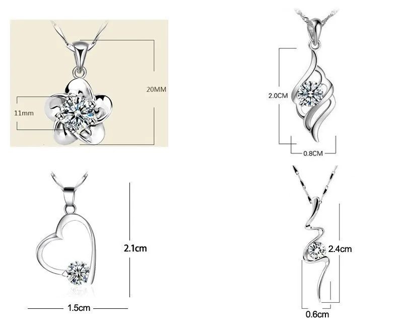Crystal CZ Snake Pendant Necklace Temperament Silver Color Clavicle Chain Choker Necklaces For Women Wedding Jewelry detail